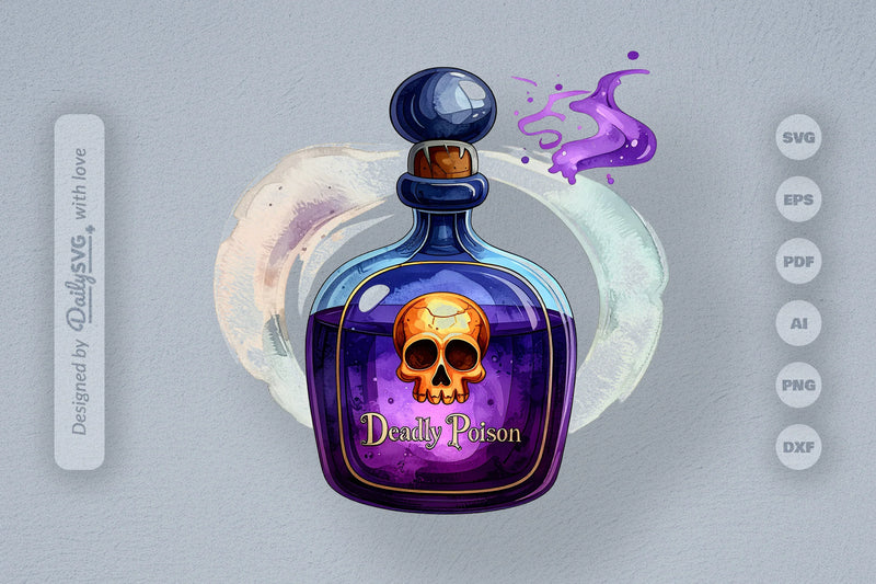 Halloween Poison Bottle Clipart SVG Bundle 1 - CraftNest - Digital Crafting and Art