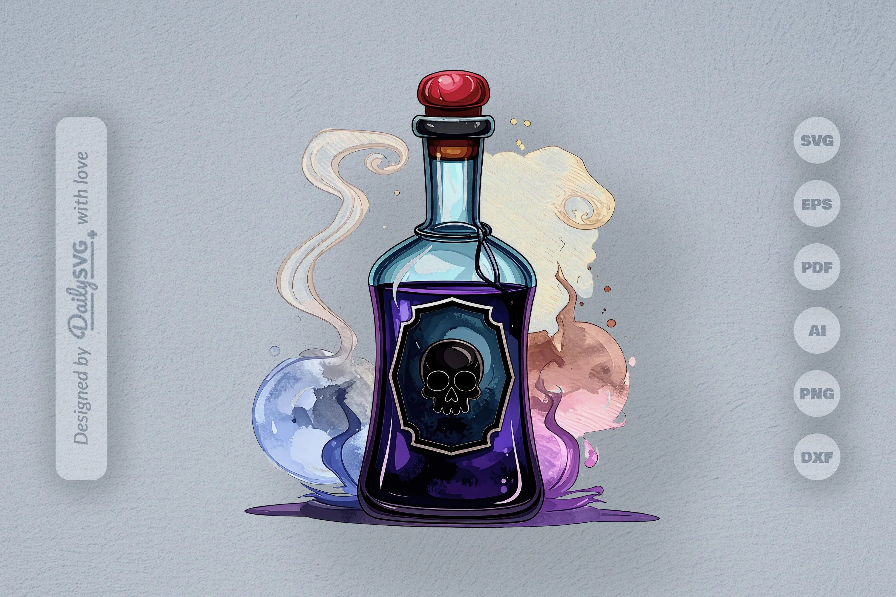 Halloween Poison Bottle Clipart SVG Bundle 4 - CraftNest - Digital Crafting and Art