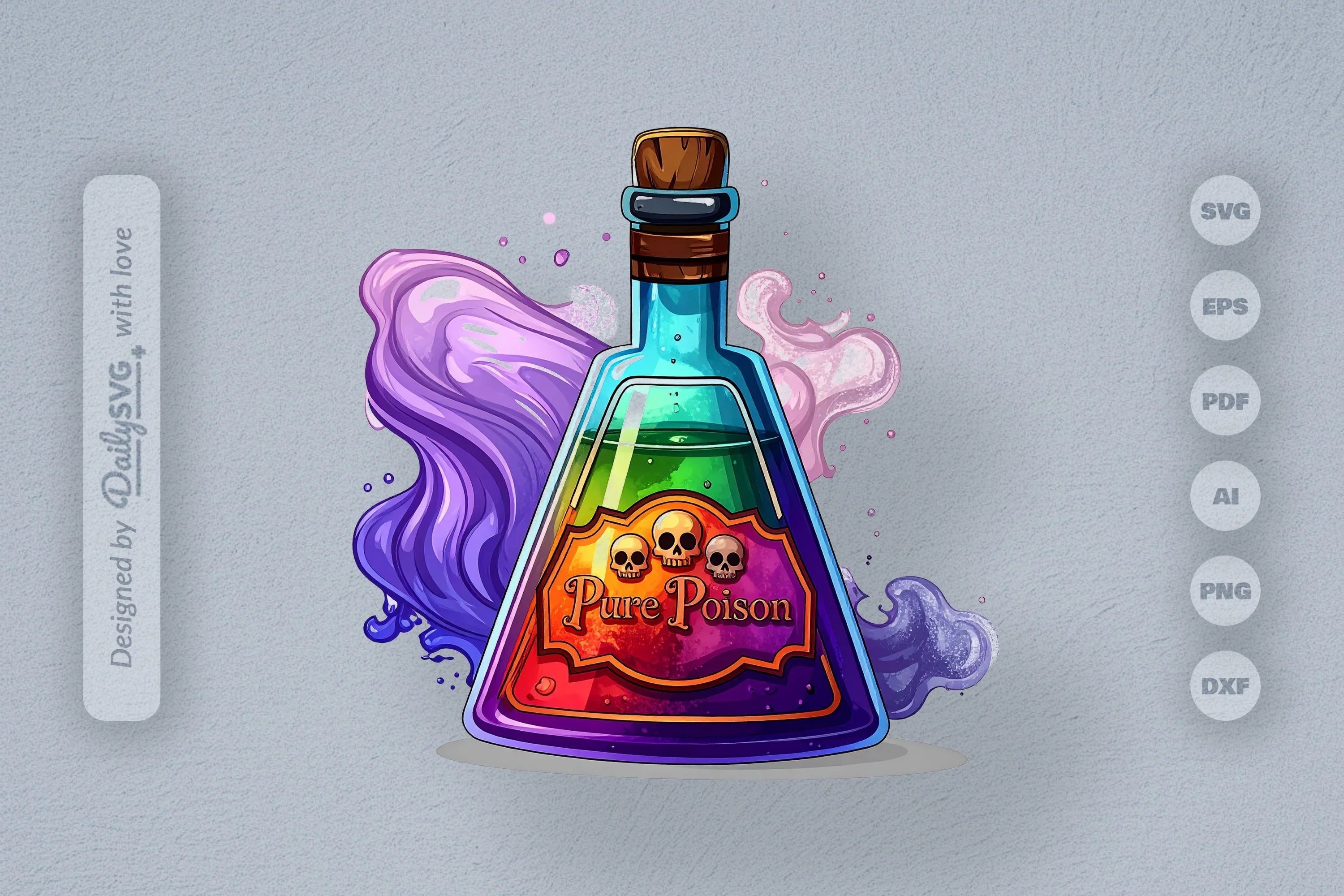 Halloween Poison Bottle Clipart SVG Bundle 2 - CraftNest - Digital Crafting and Art