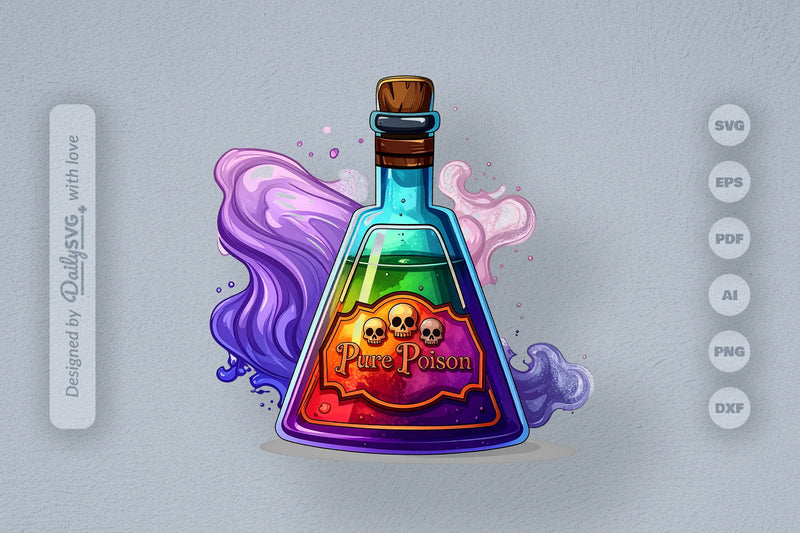 Halloween Poison Bottle Clipart SVG Bundle 2 - CraftNest - Digital Crafting and Art