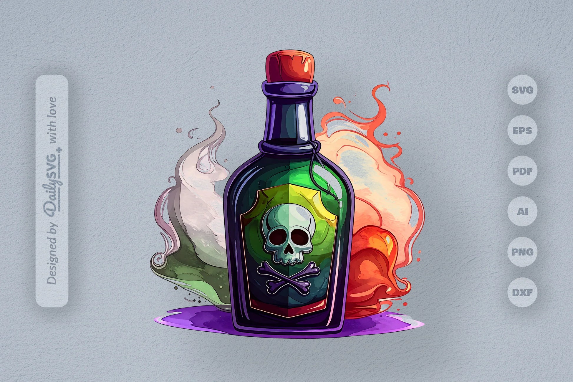 Halloween Poison Bottle Clipart SVG Bundle 6 - CraftNest - Digital Crafting and Art