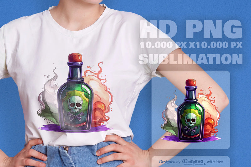 Halloween Poison Bottle Clipart SVG Bundle 6 - CraftNest - Digital Crafting and Art