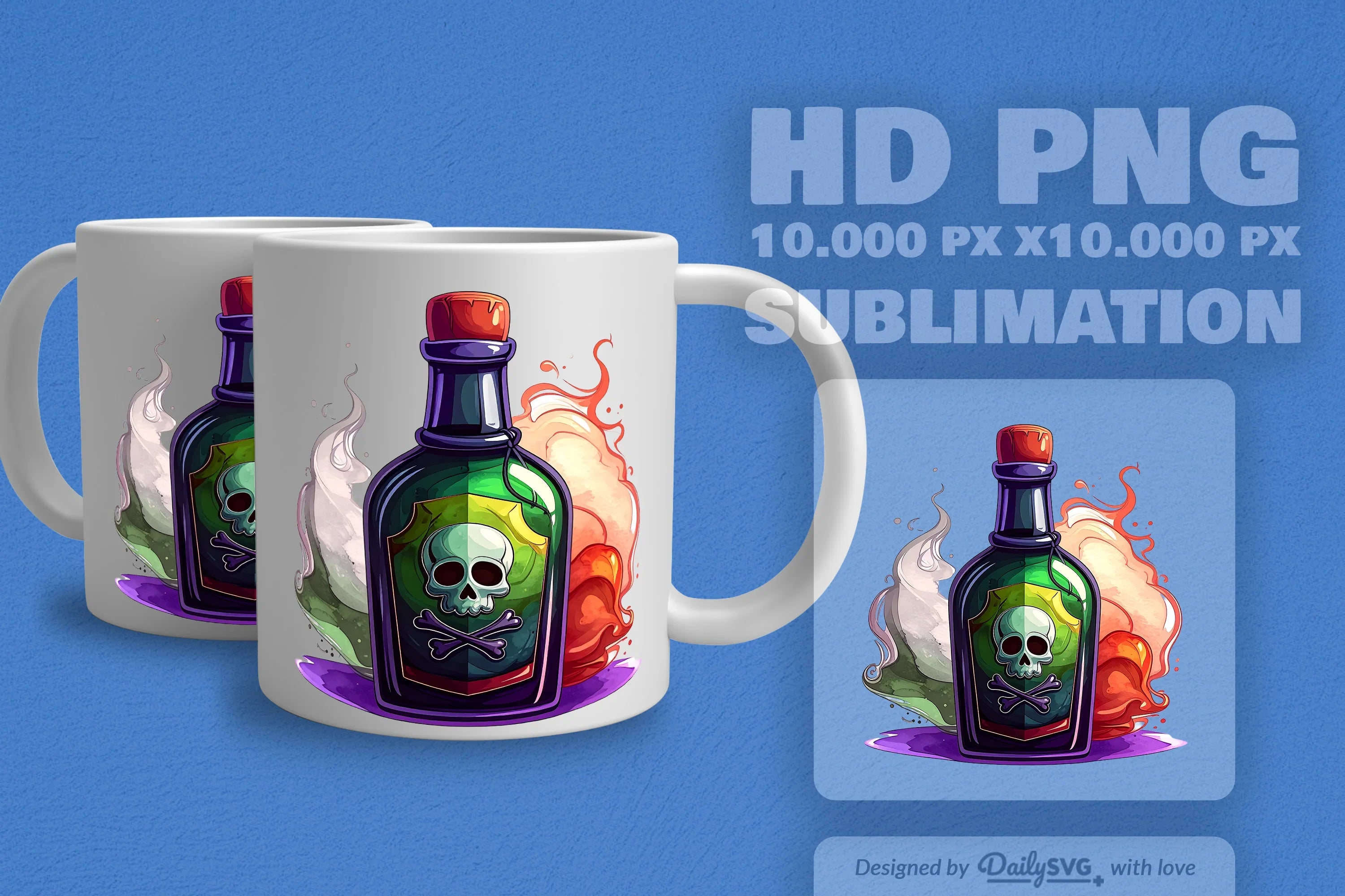 Halloween Poison Bottle Clipart SVG Bundle 6 - CraftNest - Digital Crafting and Art