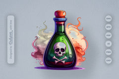 Halloween Poison Bottle Clipart SVG Bundle 8 - CraftNest - Digital Crafting and Art