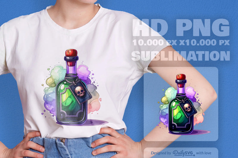 Halloween Poison Bottle Clipart SVG Bundle 5 - CraftNest - Digital Crafting and Art