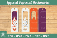 Halloween Pumpkin 3D Papercut Bookmarks Bundle - CraftNest - Digital Crafting and Art