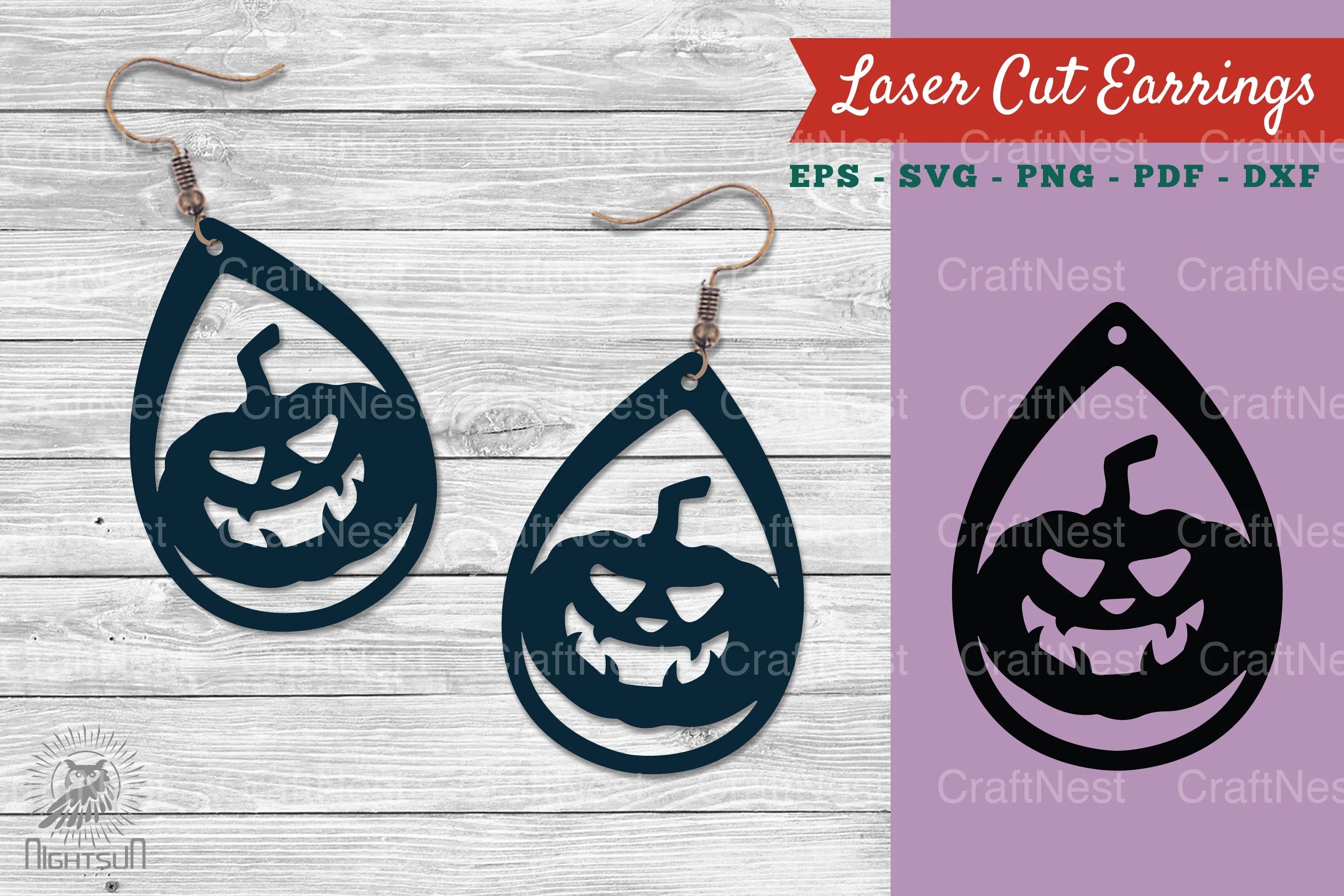 Halloween Pumpkin Earrings Design Clipart Bundle - CraftNest - Digital Crafting and Art