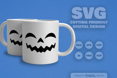 Halloween Pumpkin Face SVG Bundle 3 - CraftNest - Digital Crafting and Art