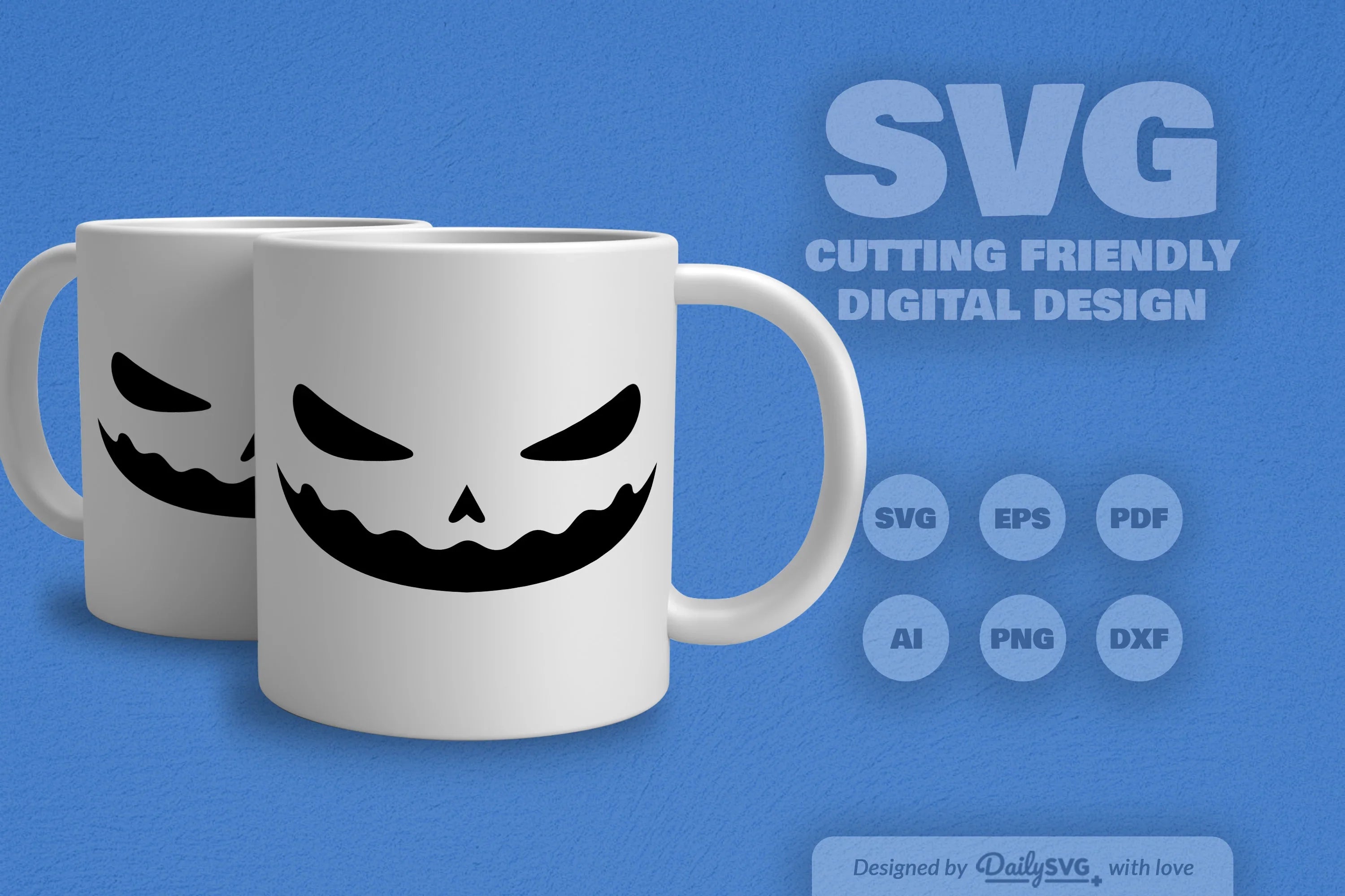 Halloween Pumpkin Face SVG Bundle 5 - CraftNest - Digital Crafting and Art