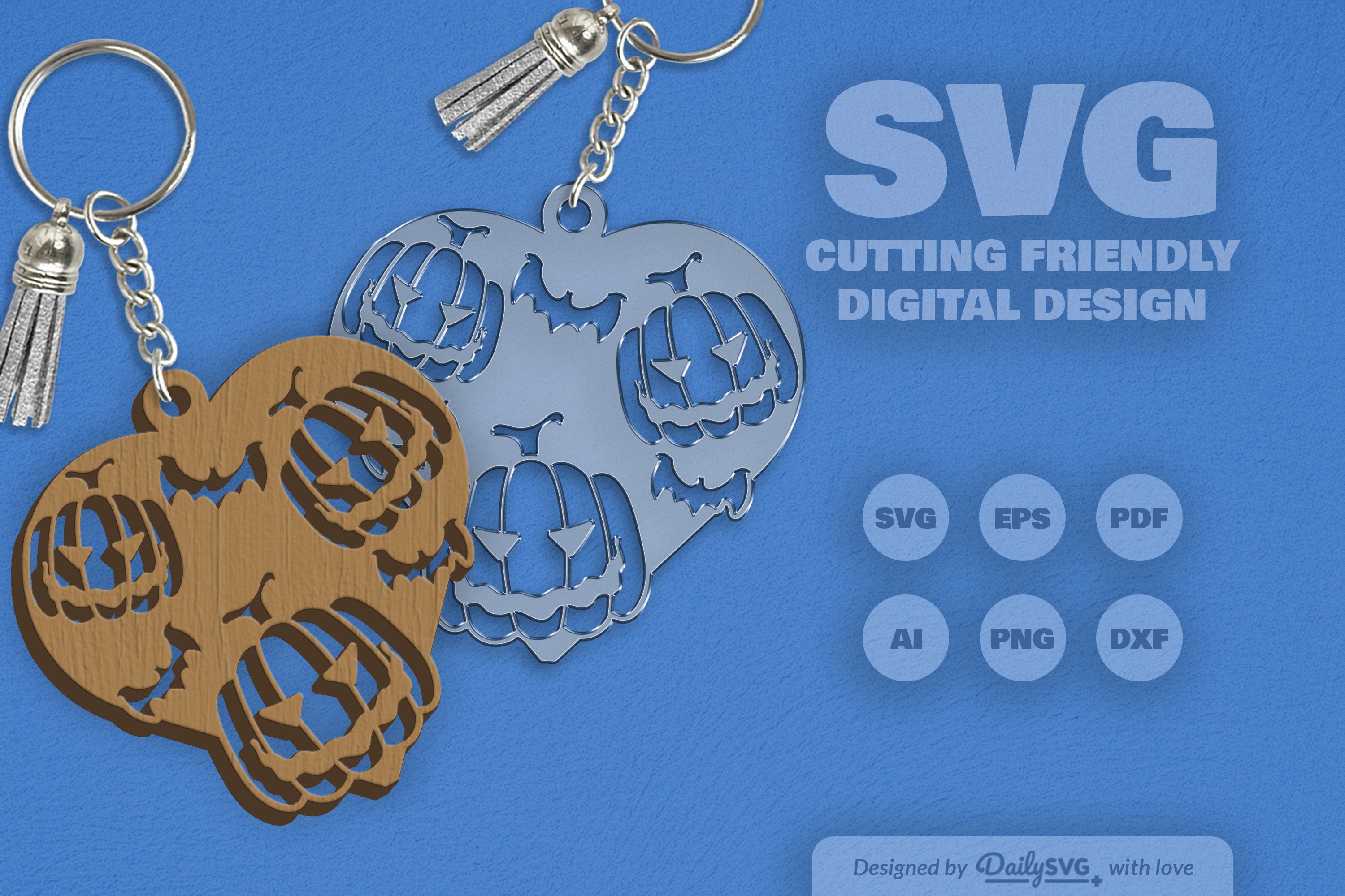 Halloween Pumpkin Heart SVG Bundle 3