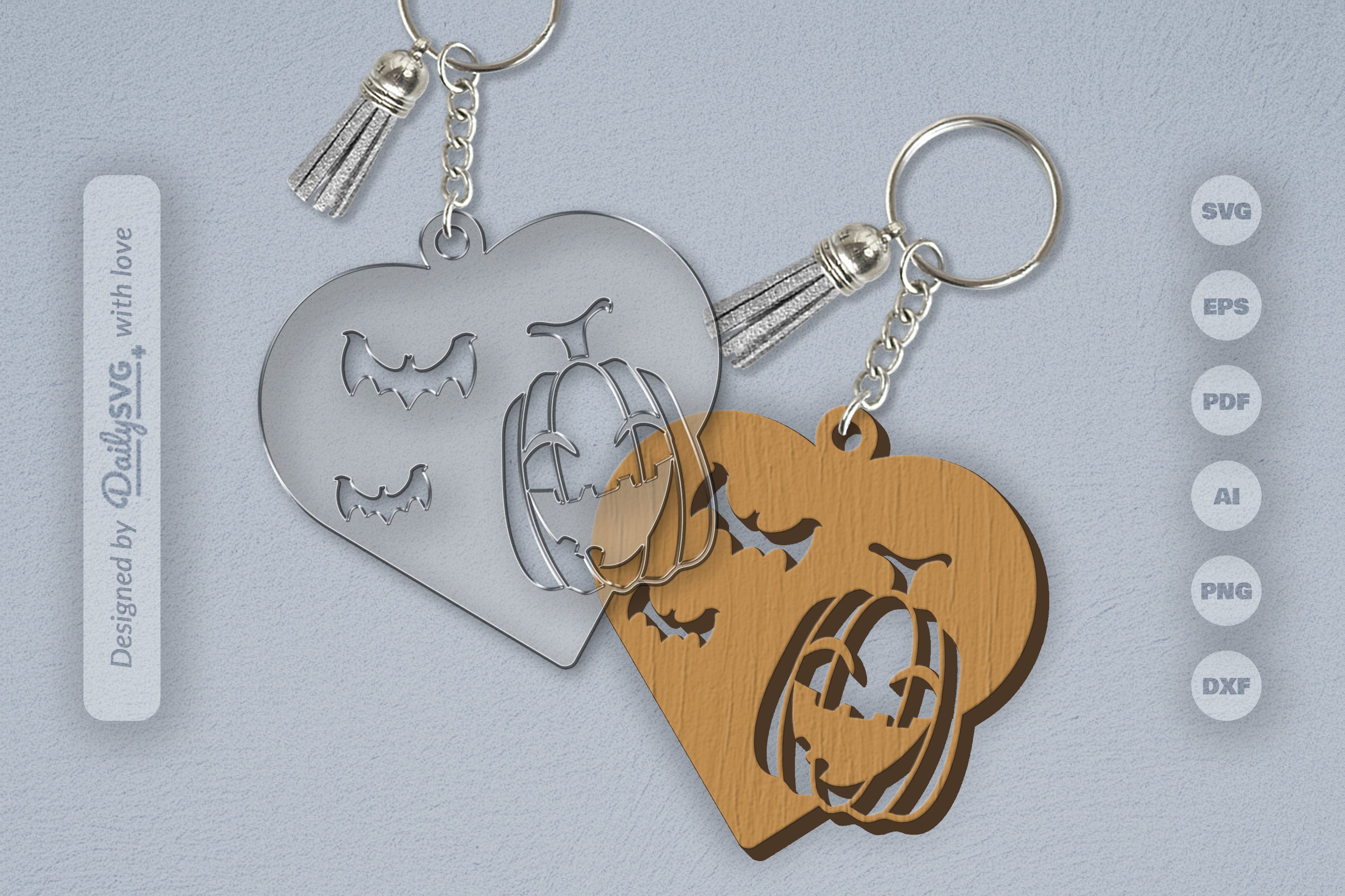 Halloween Pumpkin Heart SVG Bundle 4