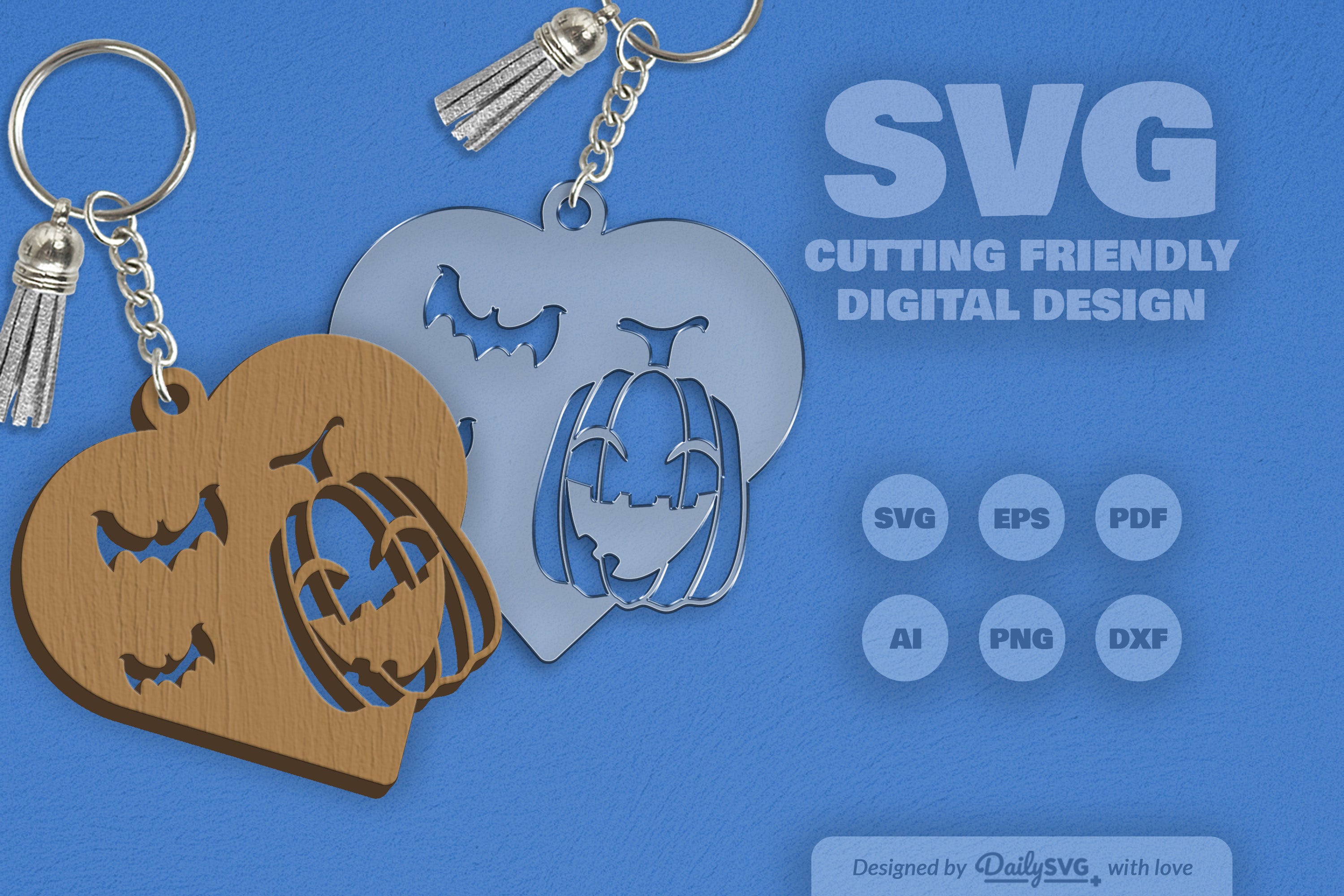 Halloween Pumpkin Heart SVG Bundle 4