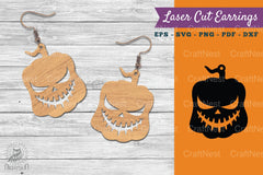 Halloween Pumpkin Laser Cut Earring SVG Bundle - CraftNest - Digital Crafting and Art