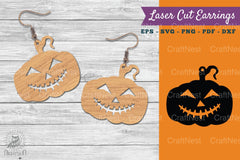 Halloween Pumpkin Laser Cut Earring SVG Bundle - CraftNest - Digital Crafting and Art