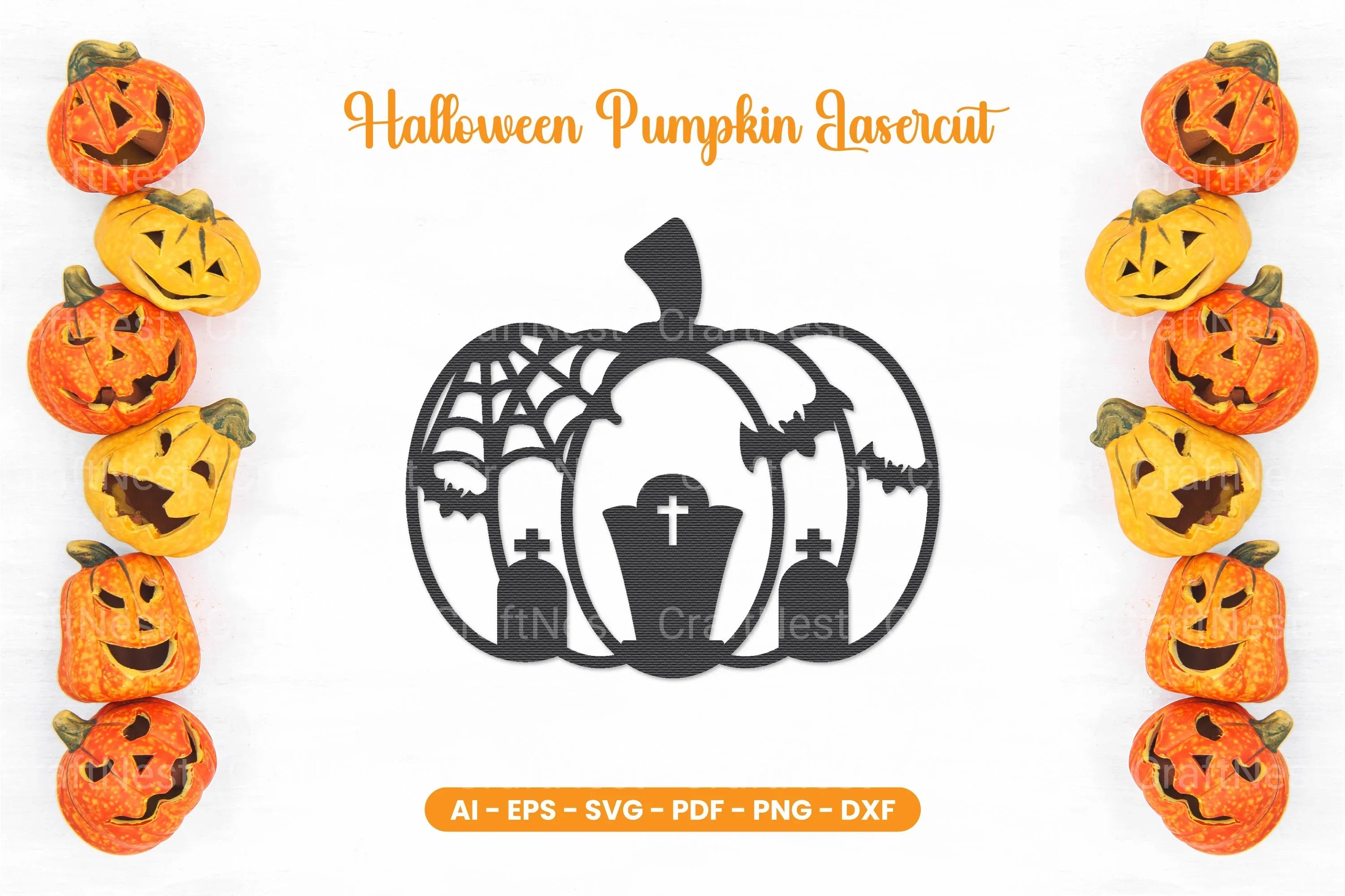 Halloween Pumpkin Lasercut SVG Bundle - CraftNest - Digital Crafting and Art