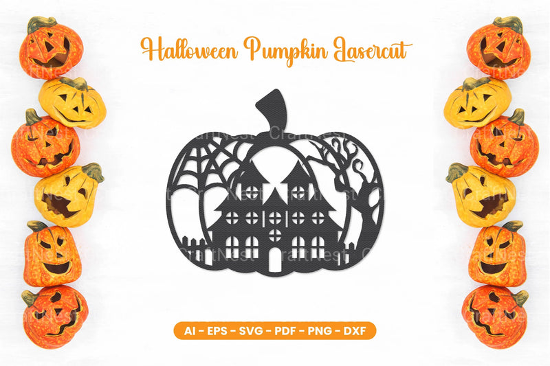 Halloween Pumpkin Lasercut SVG Bundle - CraftNest - Digital Crafting and Art