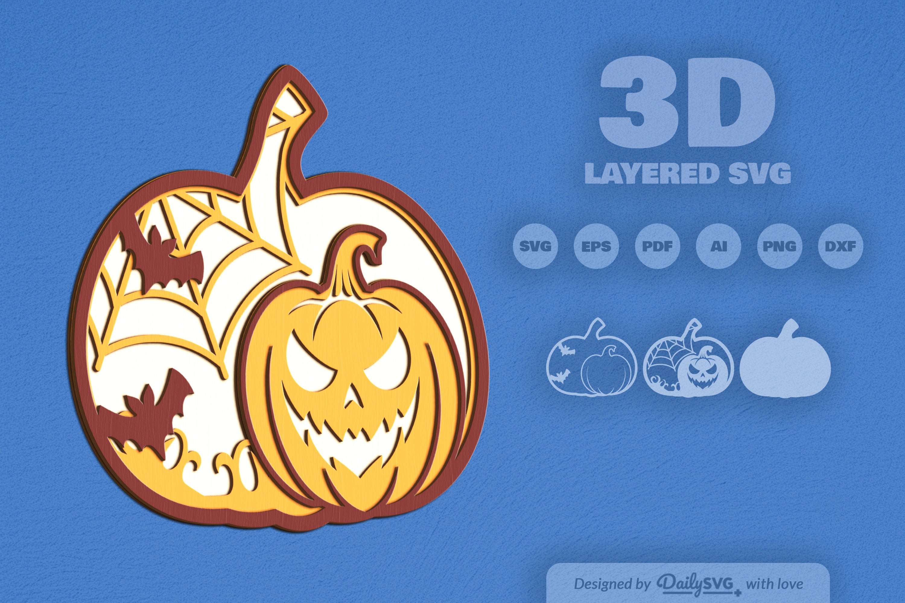 Halloween Pumpkin Laser Cut SVG Bundle