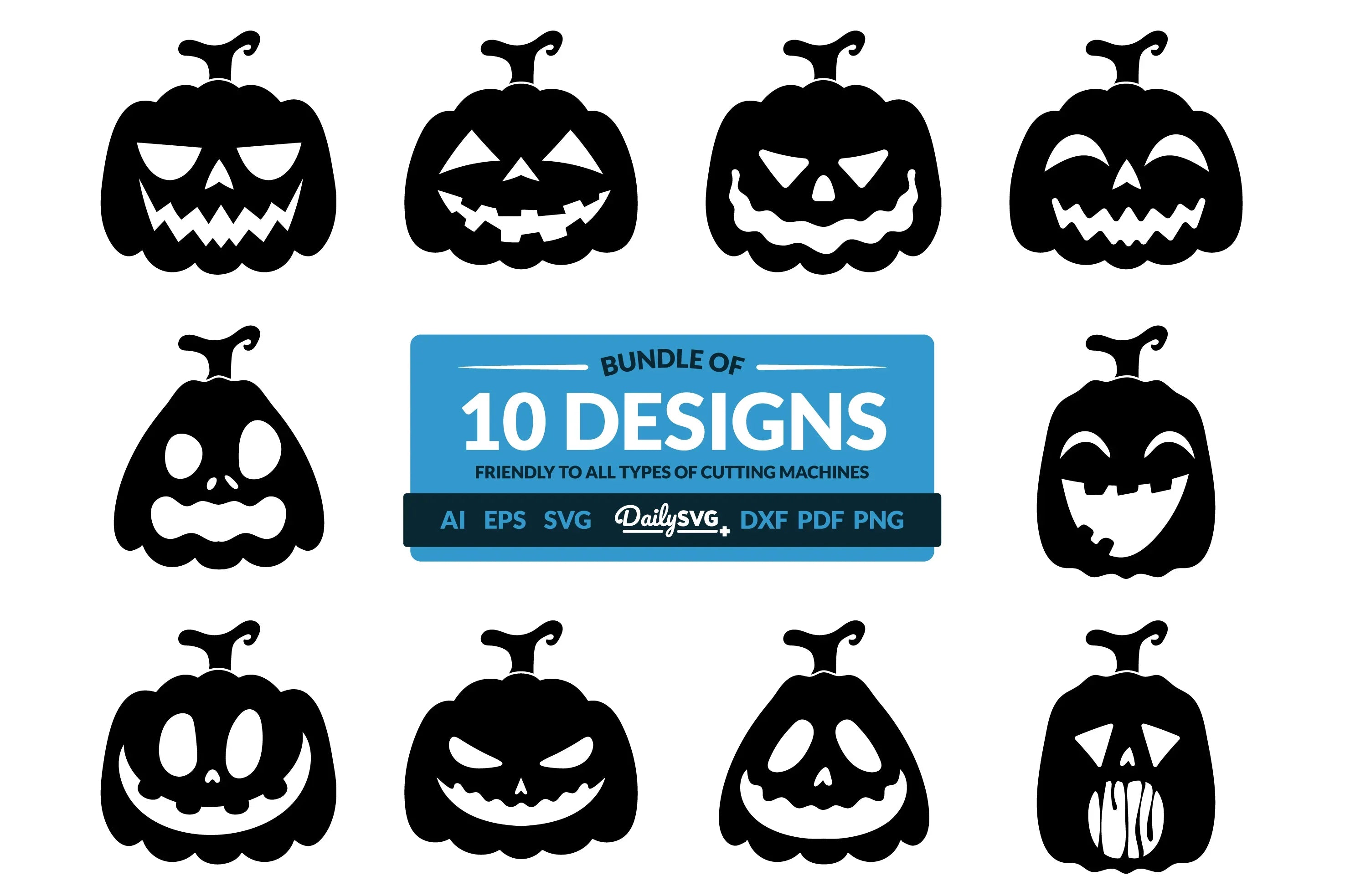 Halloween Pumpkin Clipart Daily SVG Bundles - CraftNest - Digital Crafting and Art