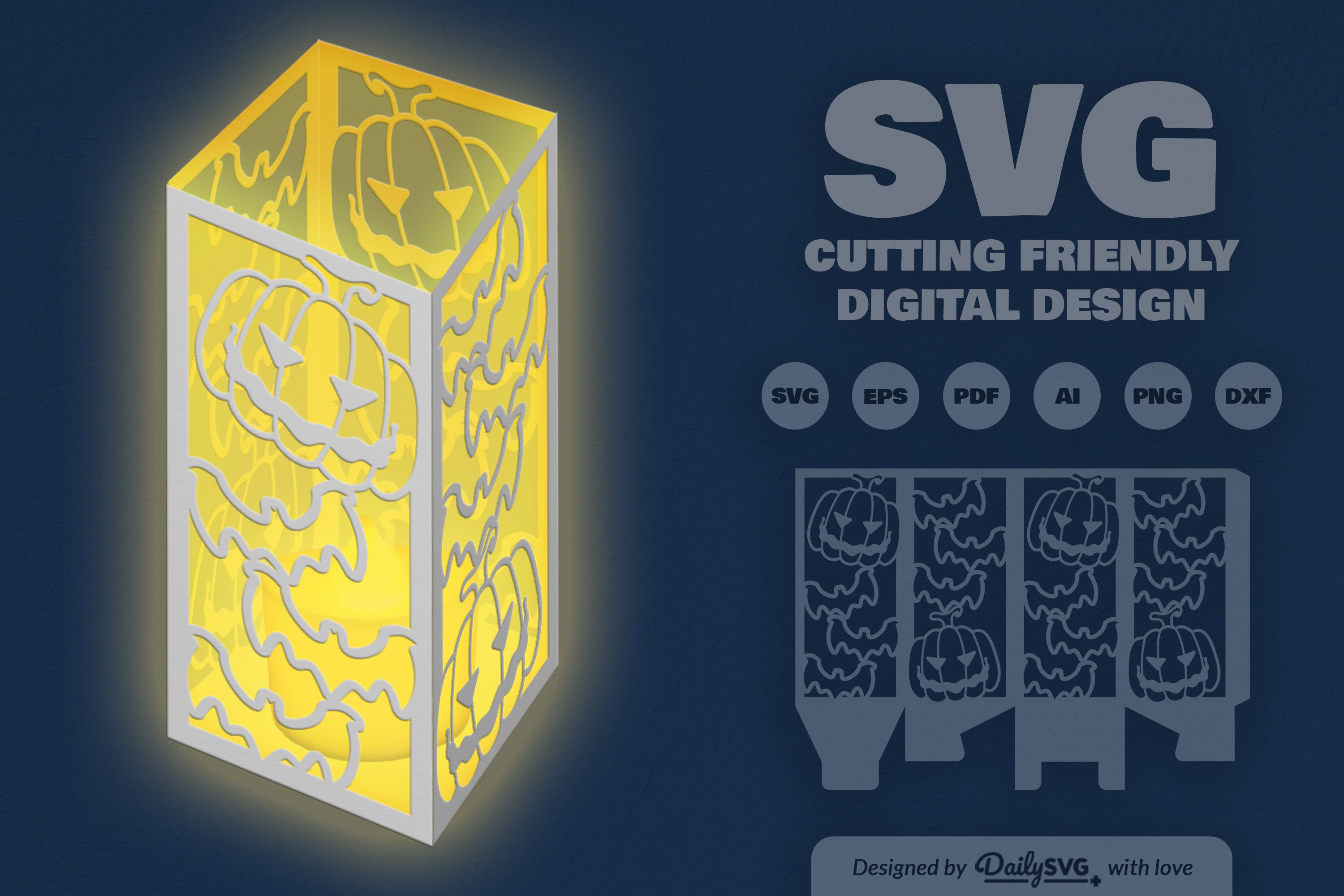 Halloween Pumpkin Papercut SVG Bundle 3