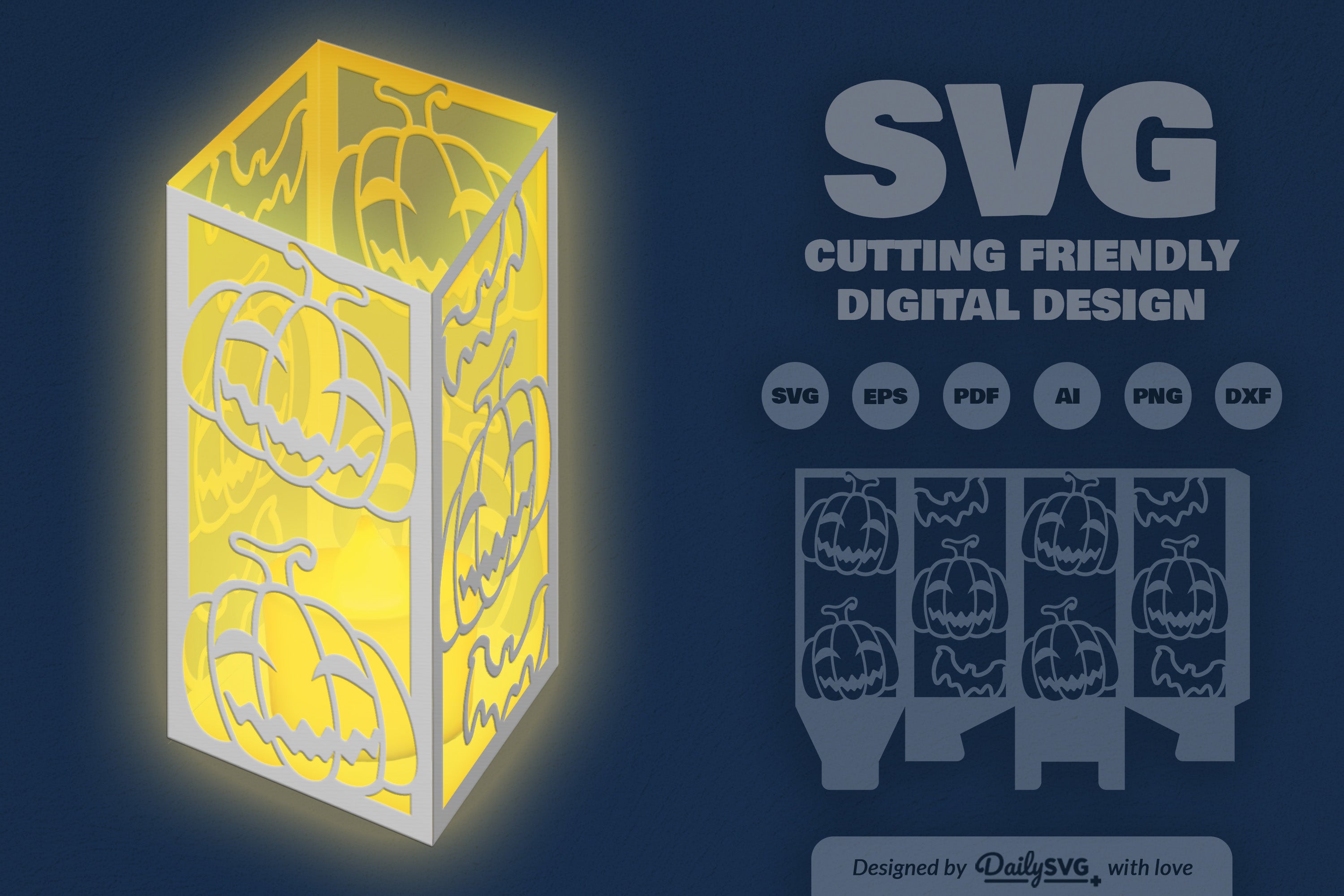 Halloween Pumpkin Papercut SVG Bundle 2