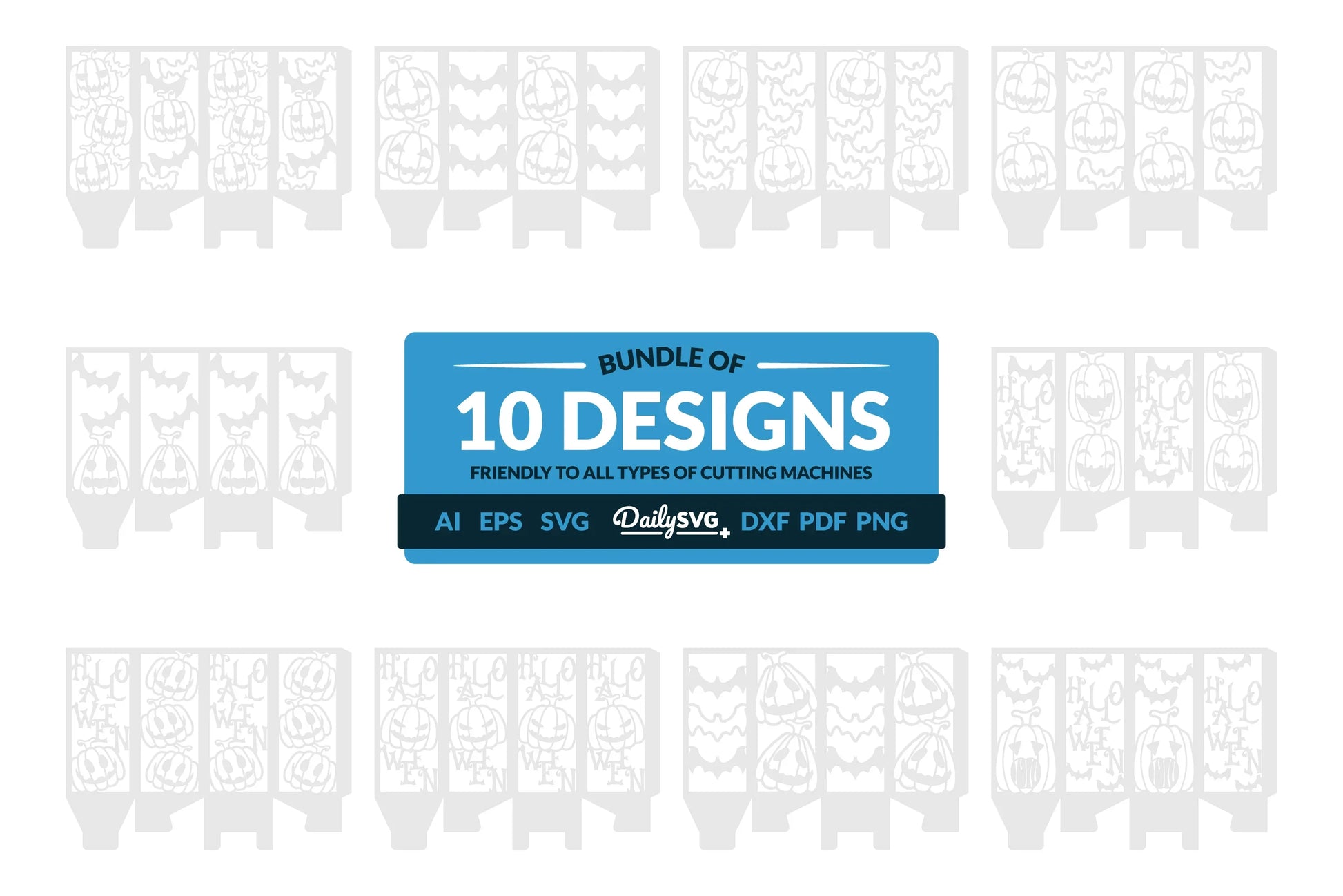 Halloween Pumpkin Lantern Papercut Clipart SVG Bundle - CraftNest - Digital Crafting and Art