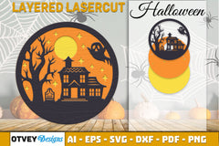 Halloween Scene Round SVG Bundle 5 - CraftNest - Digital Crafting and Art