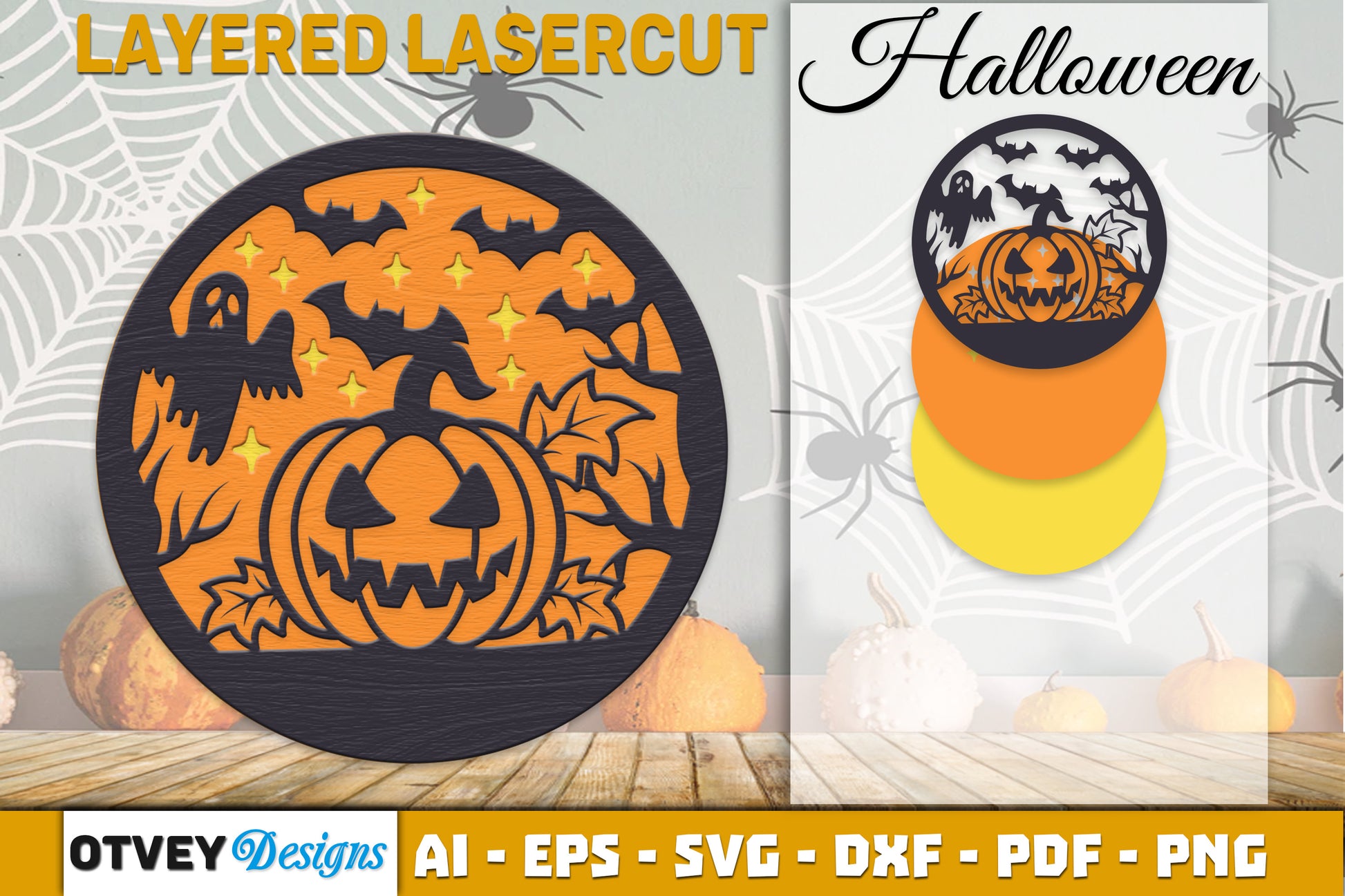 Halloween Scene Round SVG Bundle 4 - CraftNest - Digital Crafting and Art