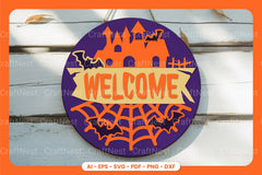 Halloween Round Sign Lasercut SVG Bundle - CraftNest - Digital Crafting and Art