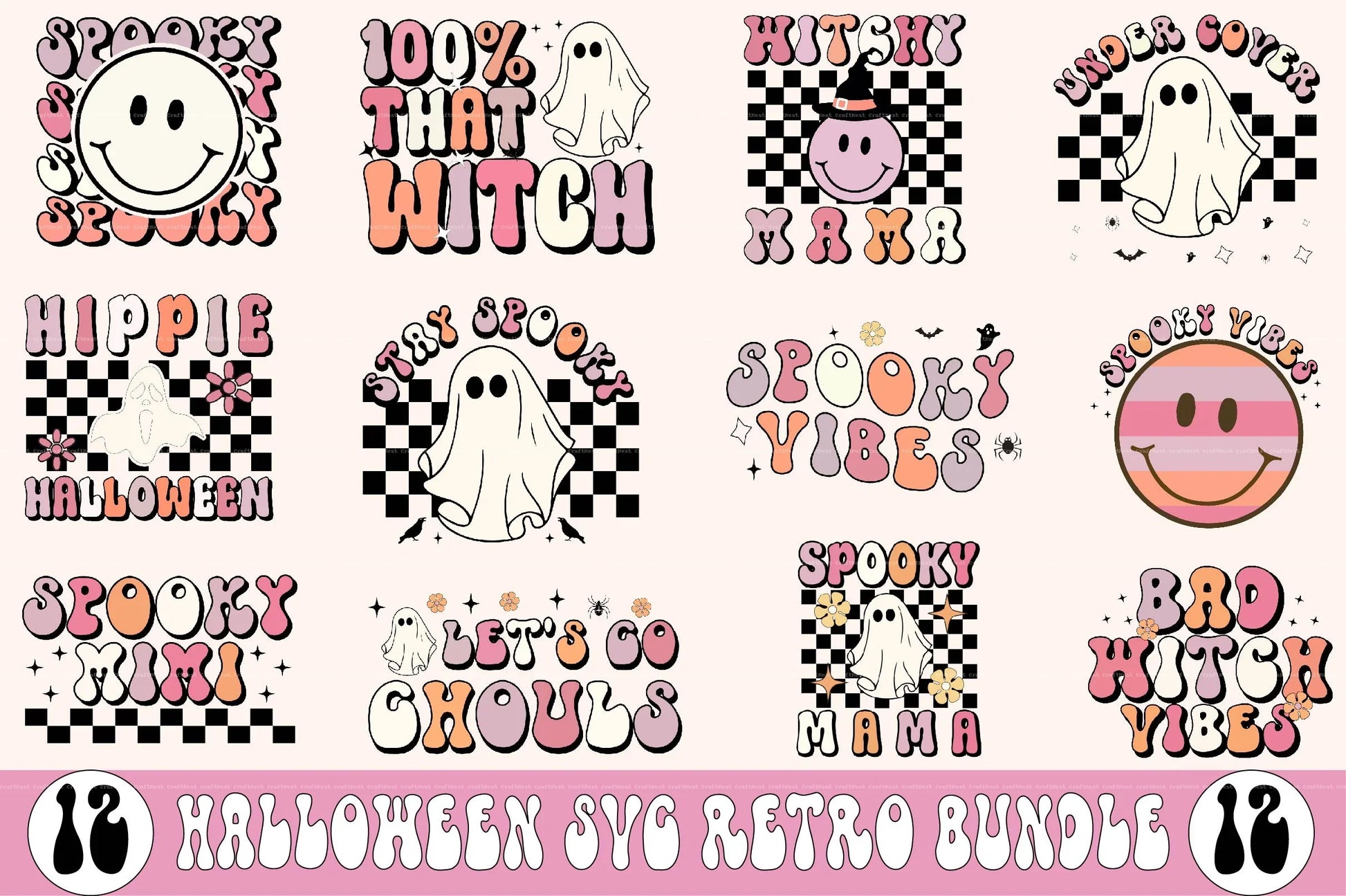 Halloween Retro SVG Bundle - CraftNest - Digital Crafting and Art