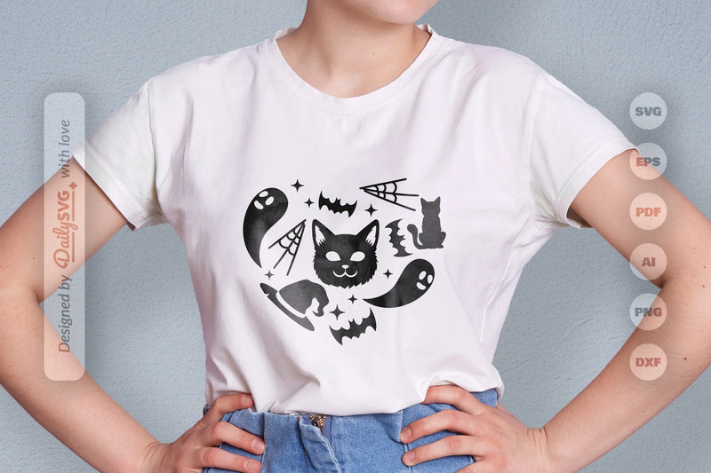 Halloween SVG Bundle 00383: Spooky Essentials - CraftNest - Digital Crafting and Art