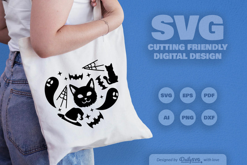 Halloween SVG Bundle 00383: Spooky Essentials - CraftNest - Digital Crafting and Art