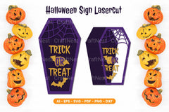 Halloween Sign Lasercut SVG Bundle - CraftNest - Digital Crafting and Art
