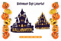Halloween Sign Lasercut SVG Bundle - CraftNest - Digital Crafting and Art