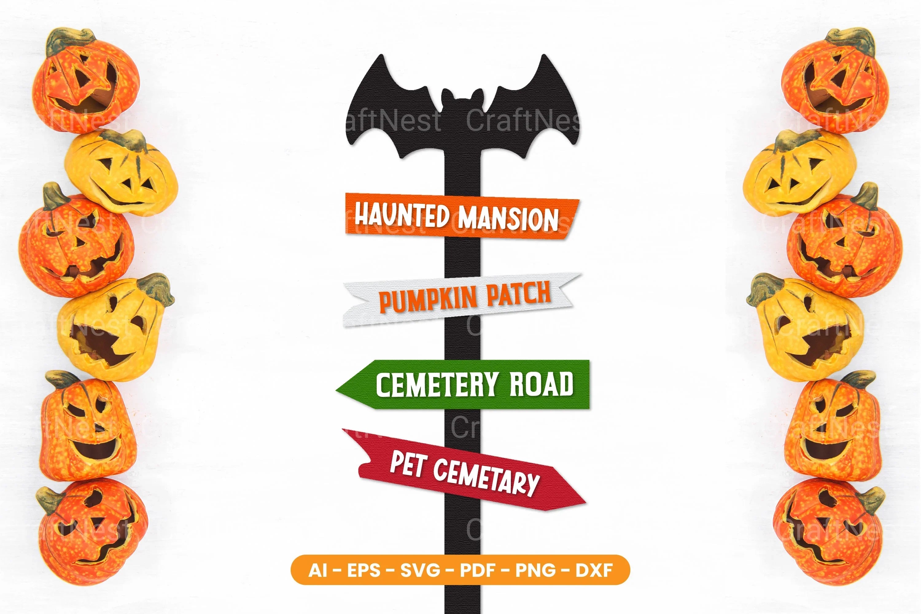 Halloween Sign Lasercut SVG Bundle - CraftNest - Digital Crafting and Art