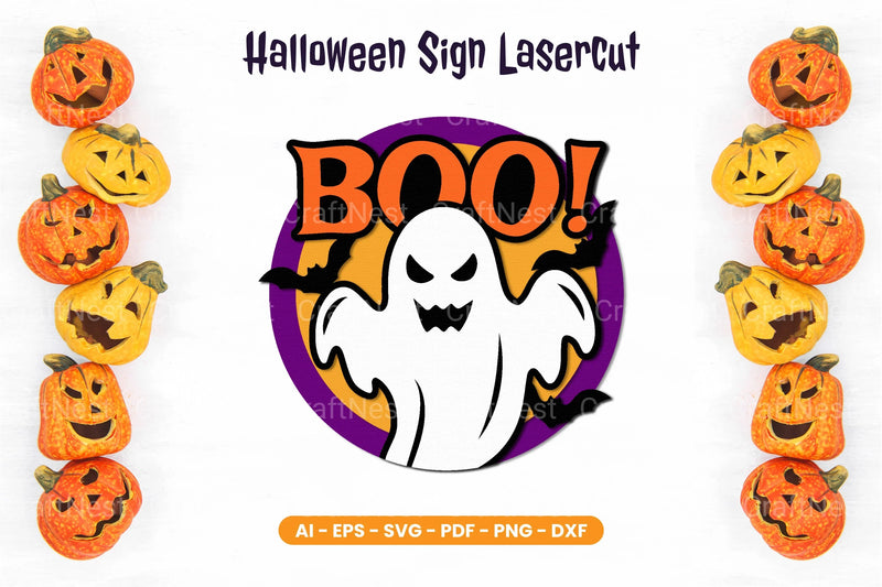 Halloween Sign Lasercut SVG Bundle - Clipart Bundle - CraftNest - Digital Crafting and Art