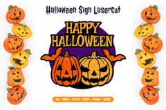 Halloween Sign Lasercut SVG Bundle - CraftNest - Digital Crafting and Art