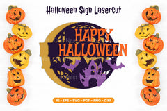Halloween Sign Lasercut SVG Bundle - CraftNest - Digital Crafting and Art