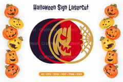 Halloween Sign Lasercut SVG Bundle - Clipart Bundle - CraftNest - Digital Crafting and Art