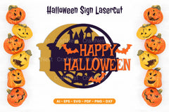 Halloween Sign Lasercut SVG Bundle - Clipart Bundle - CraftNest - Digital Crafting and Art