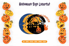 Halloween Sign Lasercut SVG Bundle - CraftNest - Digital Crafting and Art
