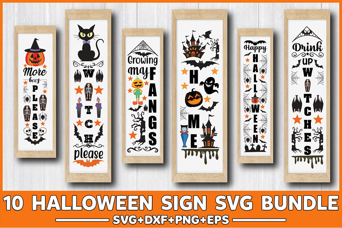 Halloween Sign SVG Bundle - CraftNest - Digital Crafting and Art