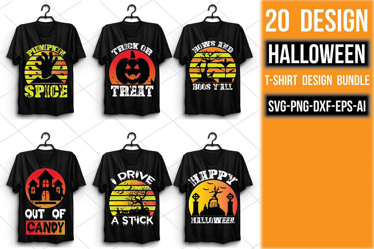 Halloween T Shirt Bundle 7 - CraftNest - Digital Crafting and Art