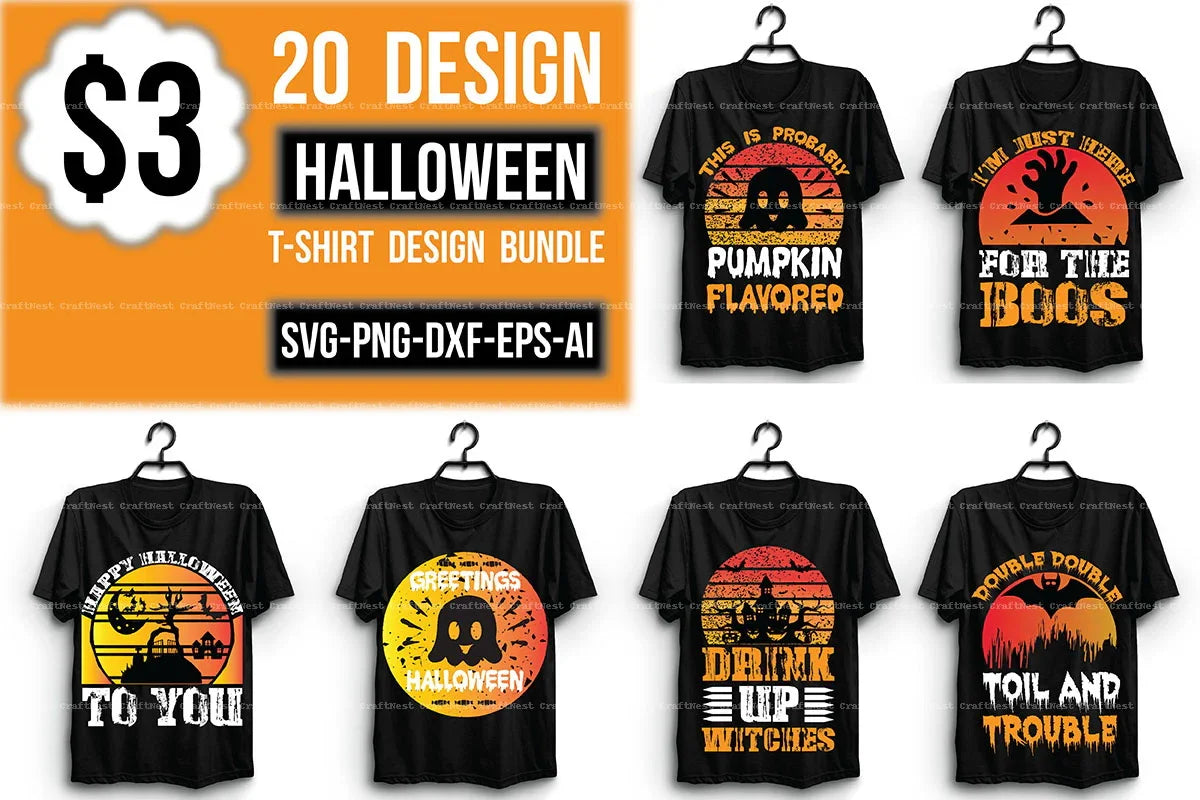 Halloween Shirt SVG Bundle - CraftNest - Digital Crafting and Art