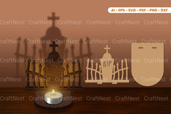 Halloween Tealight Candle Holder Laser Cut SVG Bundle - CraftNest - Digital Crafting and Art
