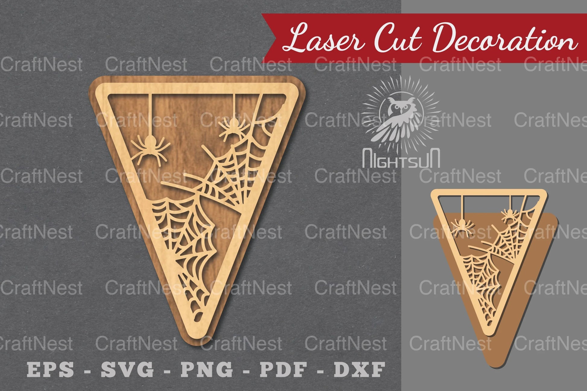 Halloween Triangle Laser Cut Decoration Bundle - CraftNest - Digital Crafting and Art