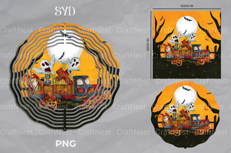 Halloween Truck Wind Spinner Clipart Bundle - CraftNest - Digital Crafting and Art