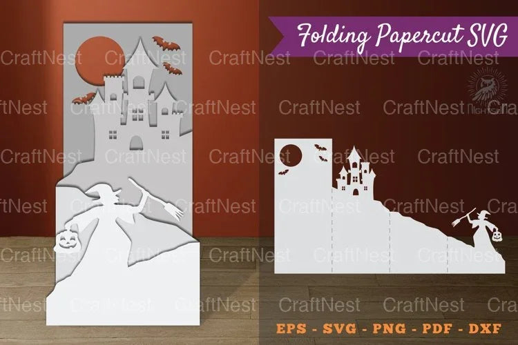 Halloween Witch Papercut Clipart Bundle - CraftNest - Digital Crafting and Art
