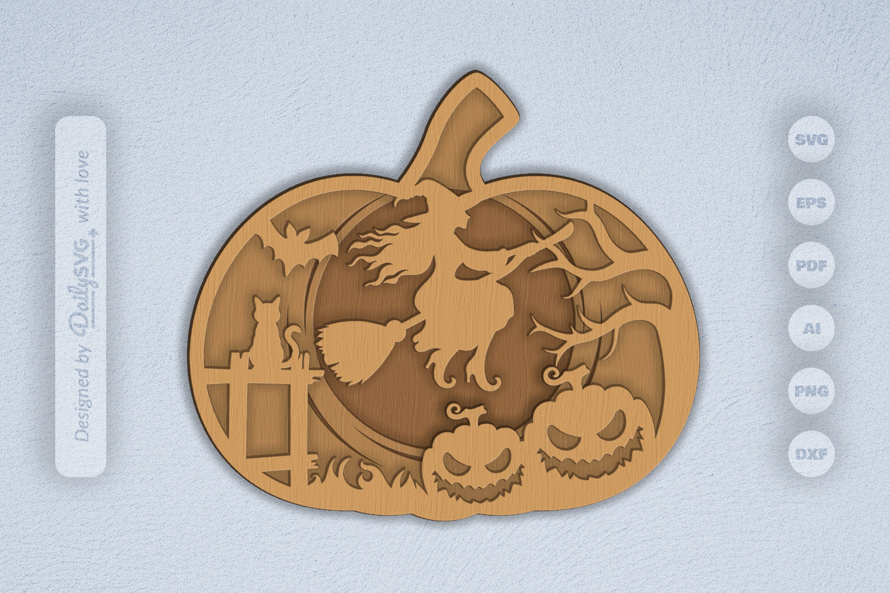 Halloween Witch Pumpkin Laser Cut SVG Bundle