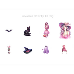 Pink Halloween Clipart - CraftNest - Digital Crafting and Art