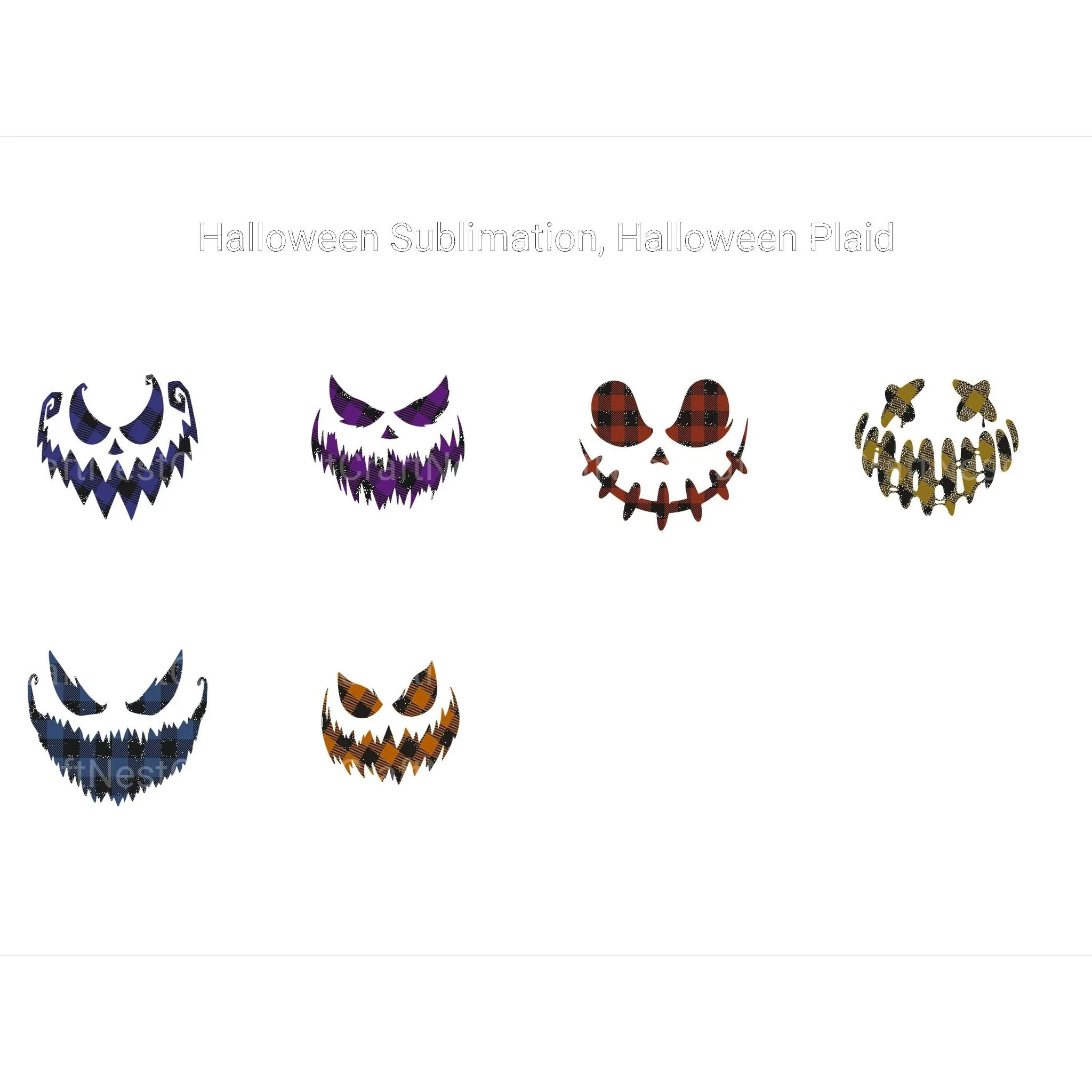 Halloween Plaid Clipart - CraftNest - Digital Crafting and Art